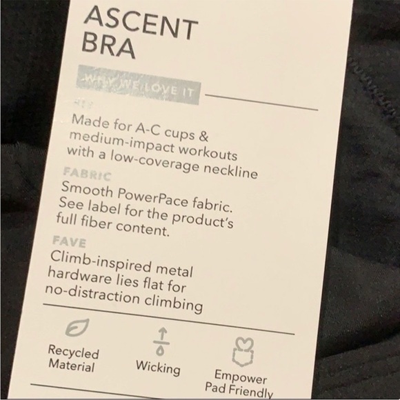 Athleta Ascent Bra Black T-Back Sports Bra A-C - Picture 4 of 9